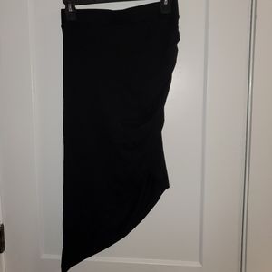Asymmetrical black skirt